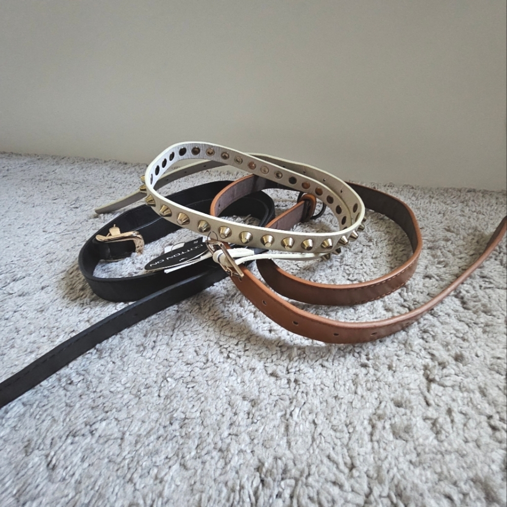 Belt Bundle - Black, Brown & Cream